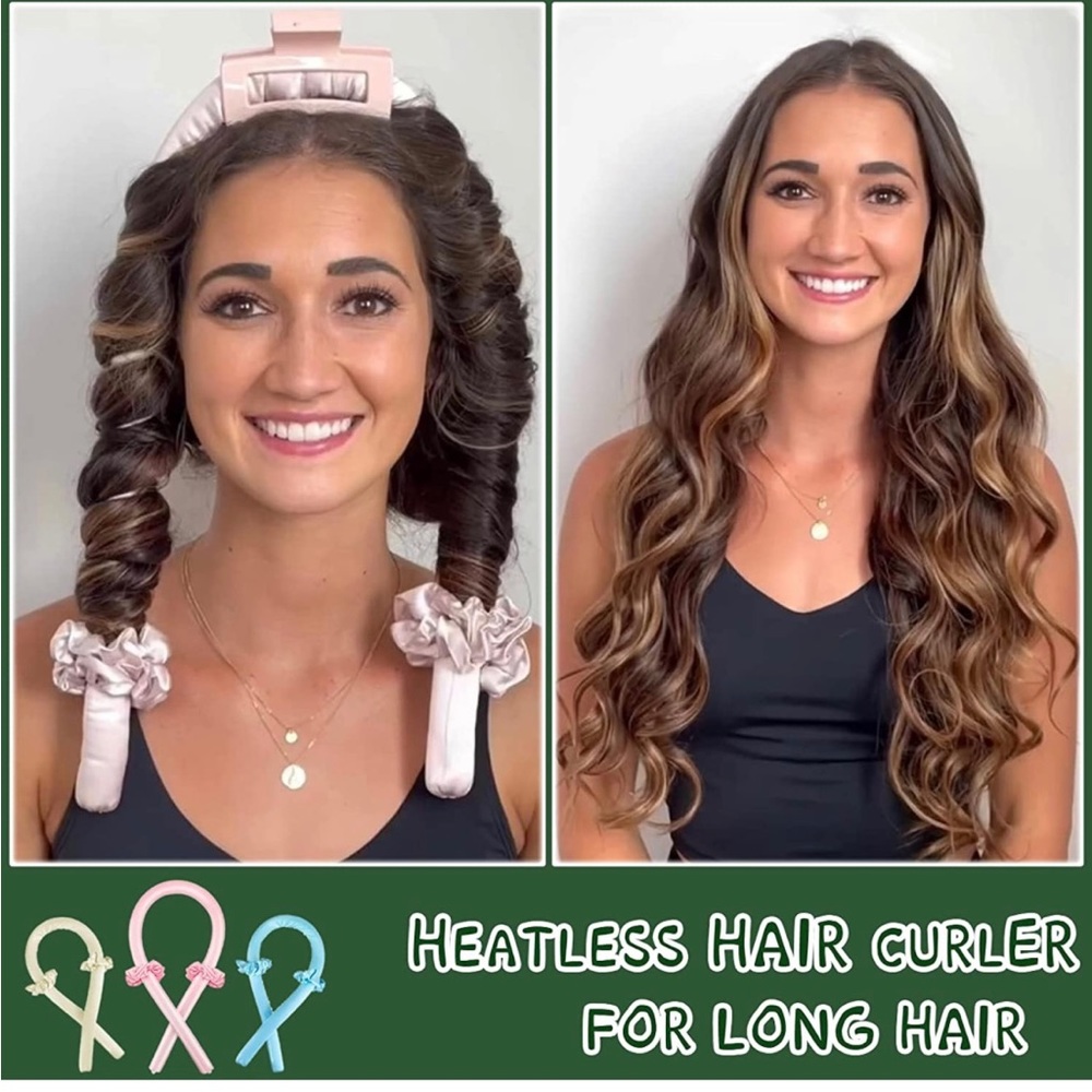 NWT Heatless Curler. Get overnight curls without damaging your hair!